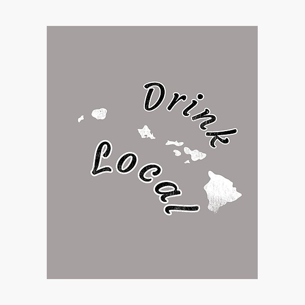 Artikelvorschau, Distressed Hawaii Drink lokales Design entworfen und verkauft von Angela Mello.