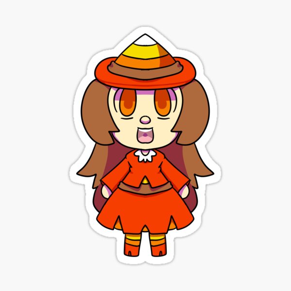 Candy Corn Witch Sticker