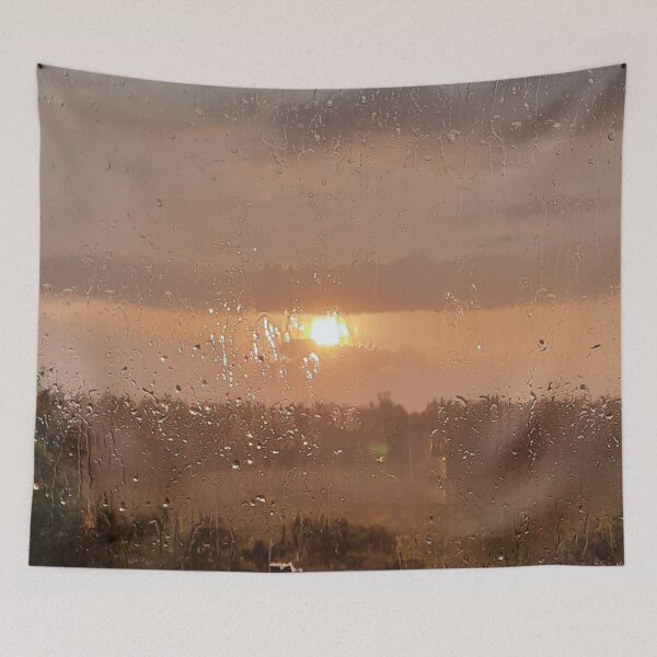 Item preview, Sunny and Rainy Raindrop Window Landscape Picture designed and sold by SarahJisri.