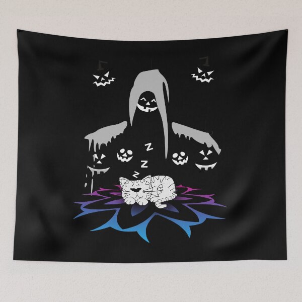Item preview, Sleepy meoween | Halloween pet designed and sold by ZOBBI.