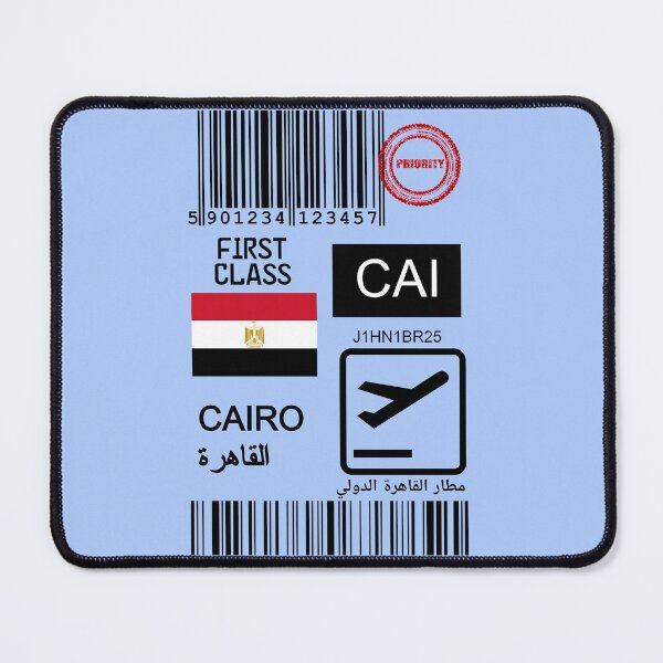 Item preview, Cairo International Airport luggage tag / ticket designed and sold by Travellerz.