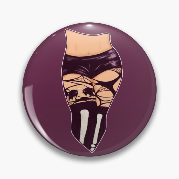 Item preview, Thick Thighs & Spooky Vibes Pin Up designed and sold by Crystal Heart CS.