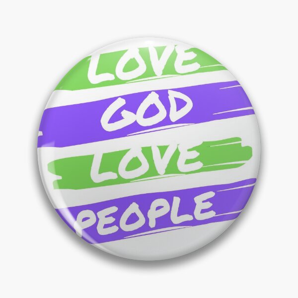 Item preview, Love God Love People - Purple and Green designed and sold by Short-Stacks.