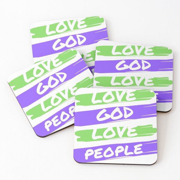 Item preview, Love God Love People - Purple and Green designed and sold by Short-Stacks.
