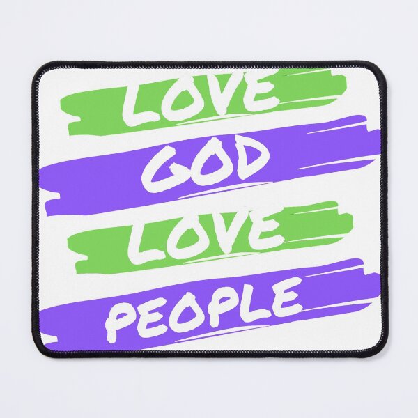 Item preview, Love God Love People - Purple and Green designed and sold by Short-Stacks.
