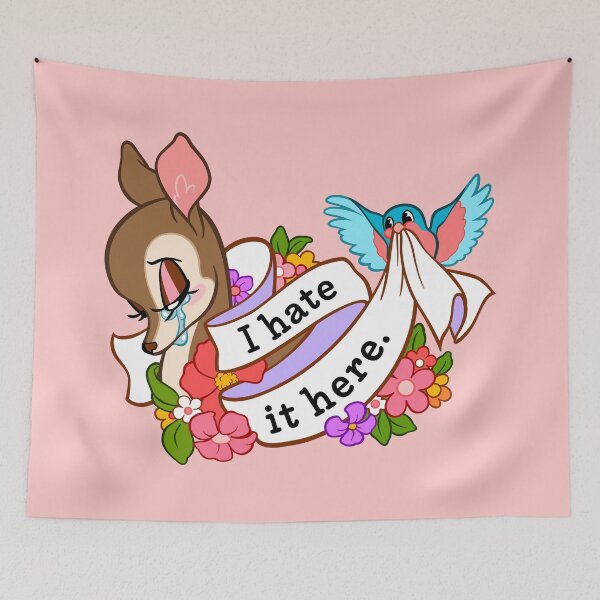 Item preview, I Hate it Here ~ Retro Crying Deer designed and sold by ctkrstudio.