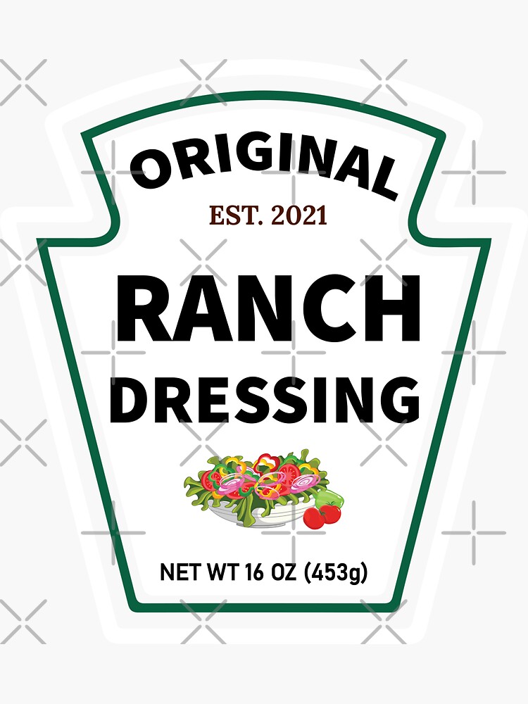"Original Ranch Dressing Halloween Costume" Sticker for Sale by