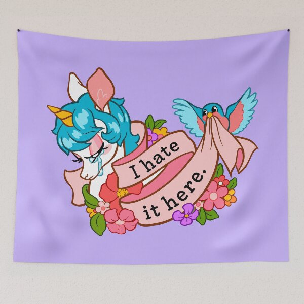 Item preview, I Hate it Here ~ Retro Crying Unicorn designed and sold by ctkrstudio.