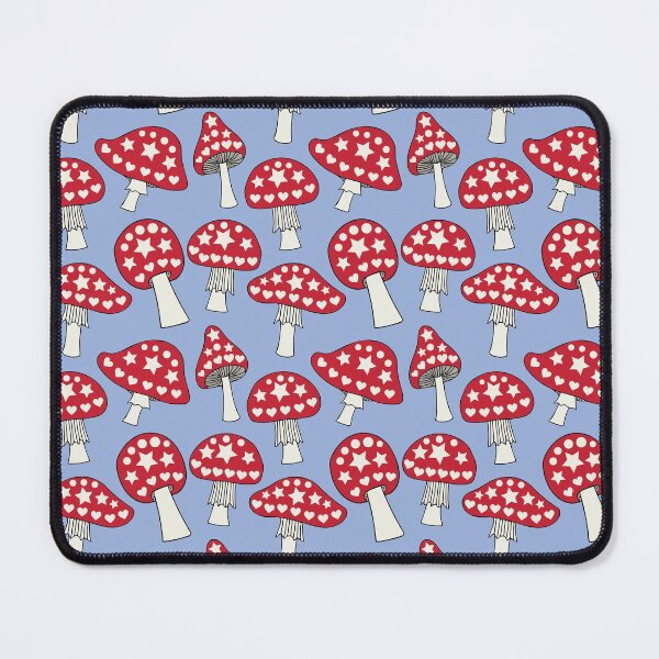 Item preview, Jazzy toadstools on blue designed and sold by LittleBettyMakes.