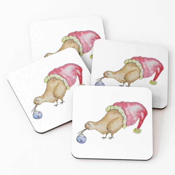 Item preview,  NZ Kiwi Christmas. Kiwi bird in a Santa Hat.  designed and sold by Goldstarwork.