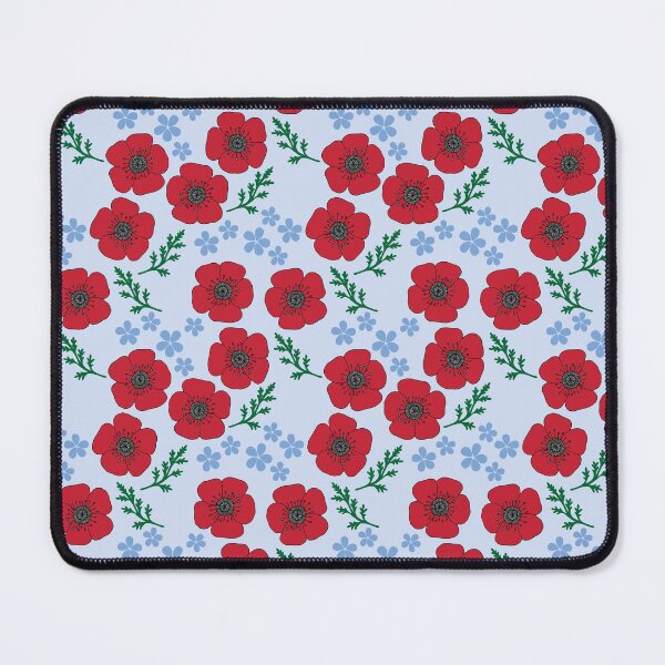 Artikelvorschau, Mohnblumen und Vergissmeinnicht auf Blau entworfen und verkauft von LittleBettyMakes.