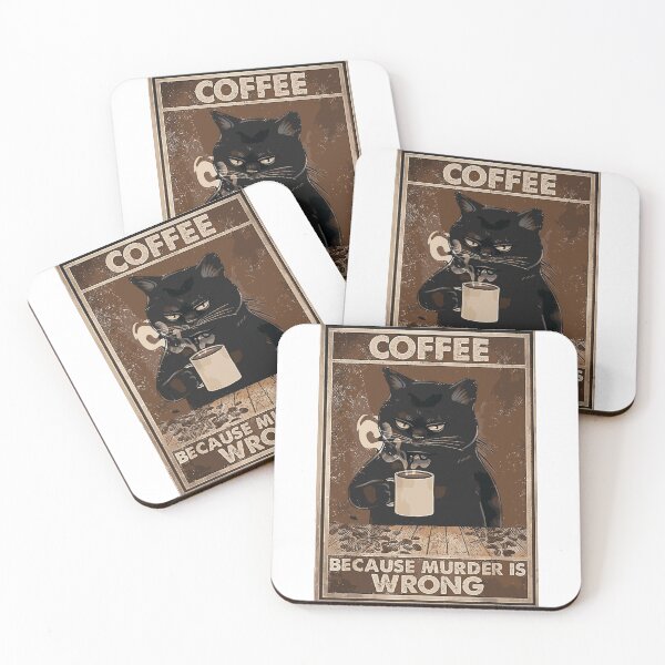 Item preview, Coffee Because Murder is Wrong Funny Art Design Happy Apparel Essential Inspiration Joy Mood designed and sold by DesignByHeartUK.
