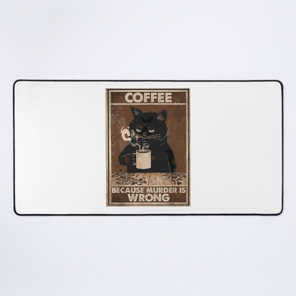 Item preview, Coffee Because Murder is Wrong Funny Art Design Happy Apparel Essential Inspiration Joy Mood designed and sold by DesignByHeartUK.