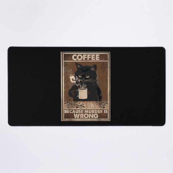 Item preview, Coffee Because Murder is Wrong Funny Art Design Happy Apparel Essential Inspiration Joy Mood designed and sold by DesignByHeartUK.