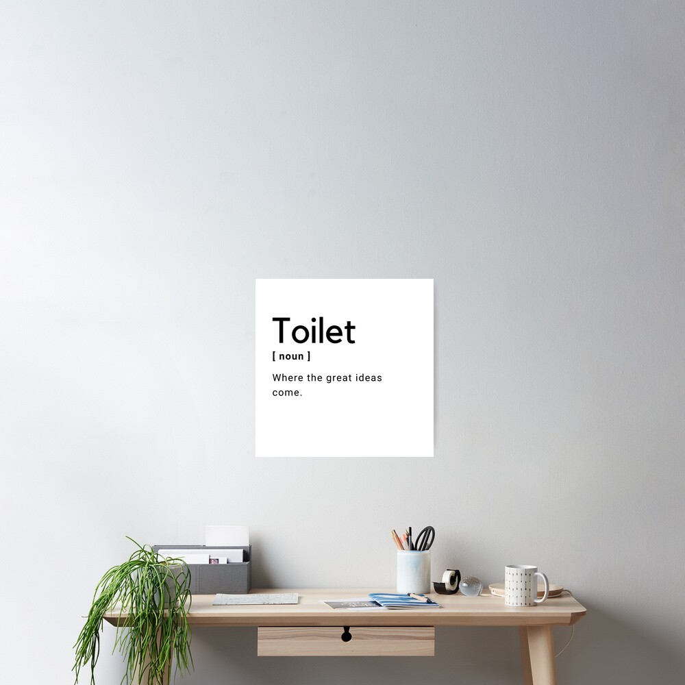 "Toilet Definition" Poster by AmineCreation Redbubble