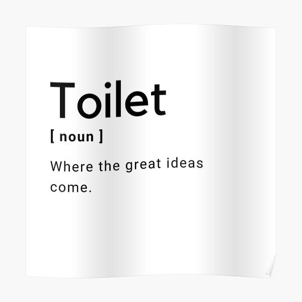 "Toilet Definition" Poster by AmineCreation Redbubble