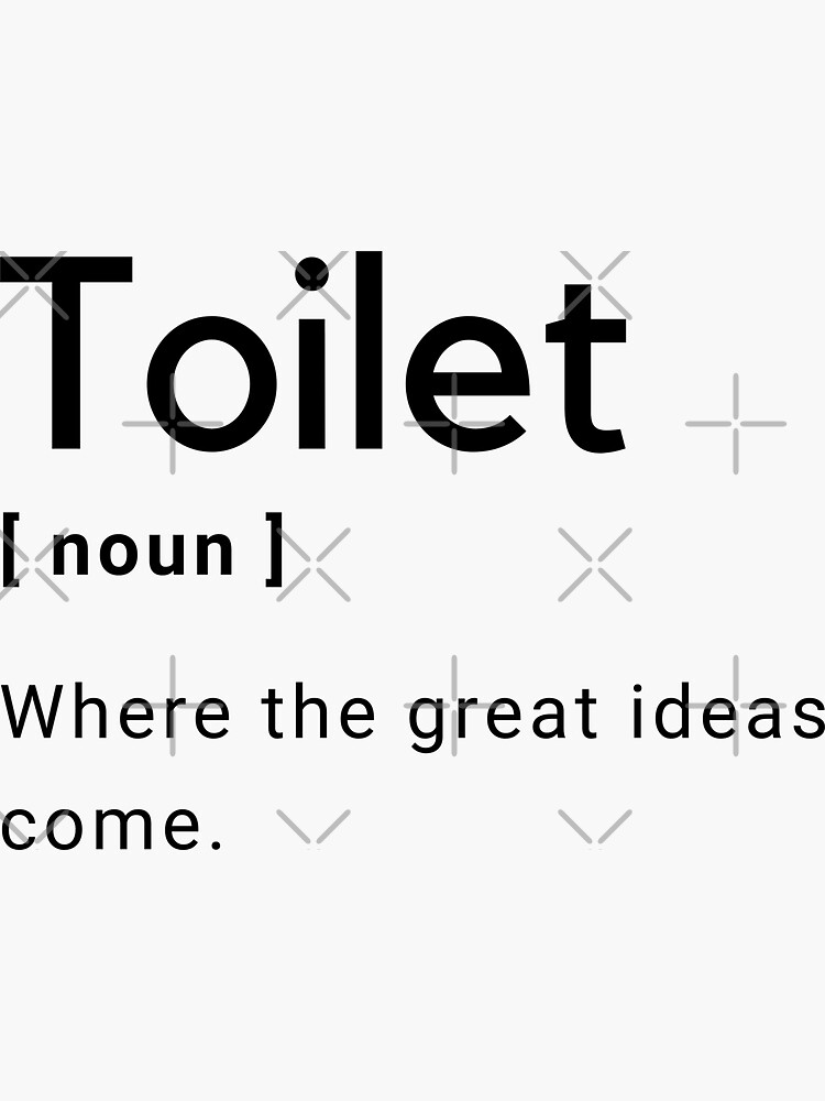 "Toilet Definition" Sticker for Sale by AmineCreation Redbubble