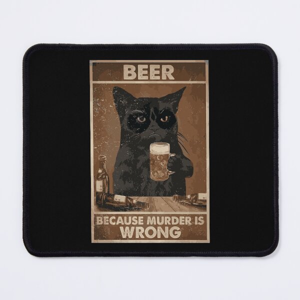 Item preview, Beer Because Murder is Wrong Funny Art Design Happy Apparel Essential Inspiration Joy Mood designed and sold by DesignByHeartUK.