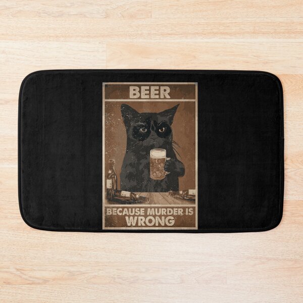 Item preview, Beer Because Murder is Wrong Funny Art Design Happy Apparel Essential Inspiration Joy Mood designed and sold by DesignByHeartUK.