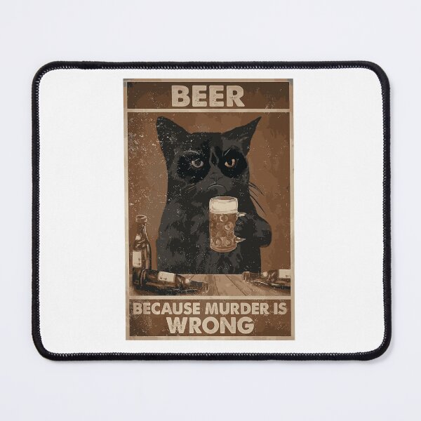 Item preview, Beer Because Murder is Wrong Funny Art Design Happy Apparel Essential Inspiration Joy Mood designed and sold by DesignByHeartUK.