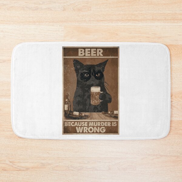 Artikelvorschau, Beer Because Murder is Wrong Funny Art Design Happy Apparel Essential Inspiration Joy Mood entworfen und verkauft von DesignByHeartUK.