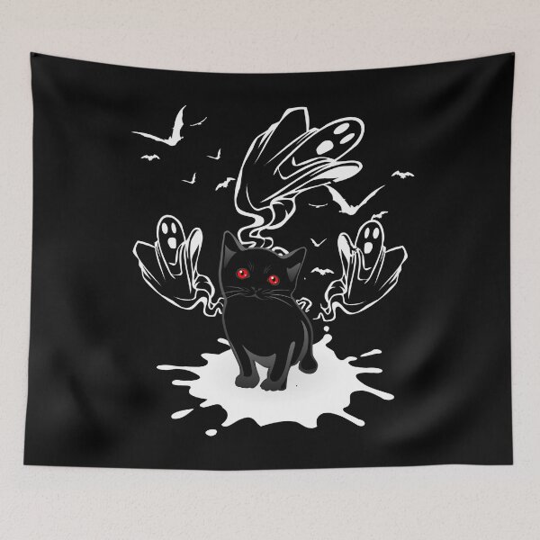 Item preview, Meoween with ghosts | Halloween Kitty designed and sold by ZOBBI.