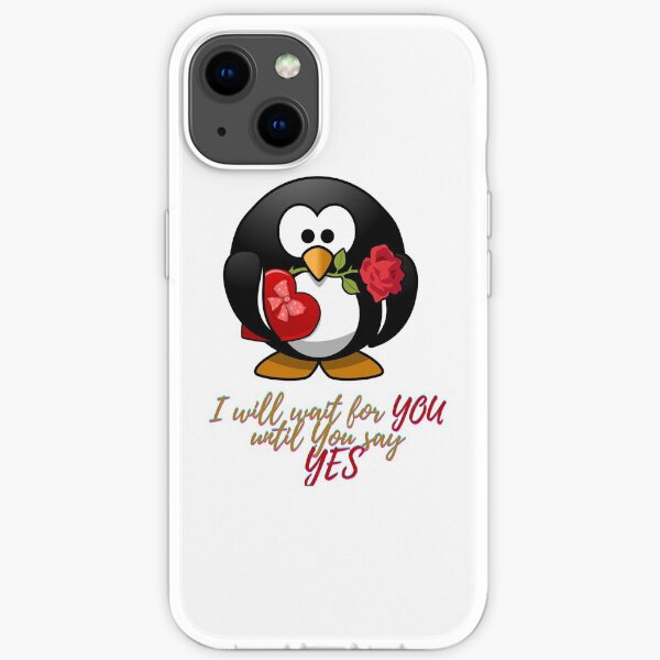 I will wait for you - Funny Penguin iPhone Soft Case