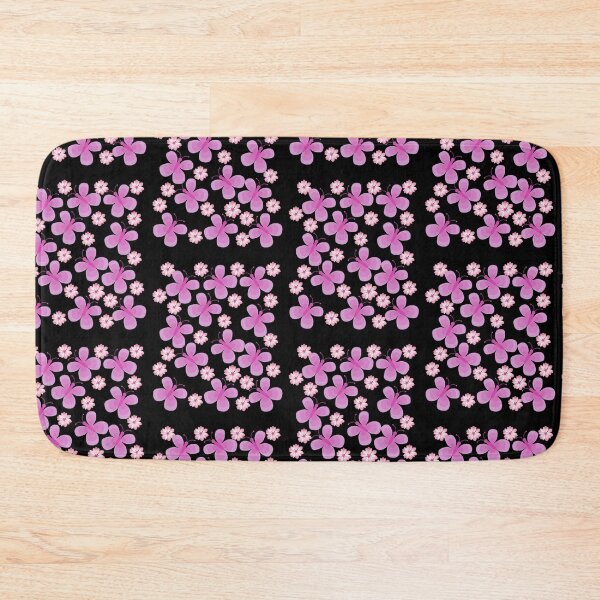 Item preview, Pink butterfly on black background-Flower designed and sold by medoutfits.