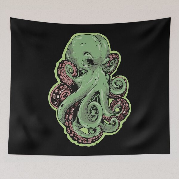 Item preview, Green Angry Octopus designed and sold by Vector Scout Lab.