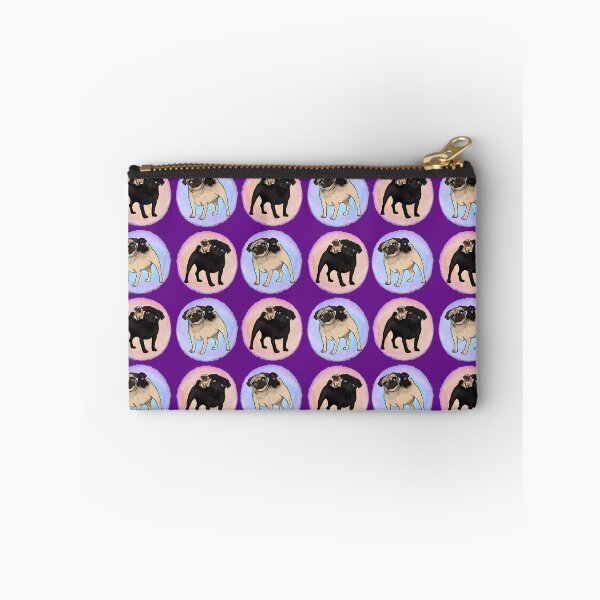Item preview, Puggyback Ride repeating circle pattern / print designed and sold by FivePugs.