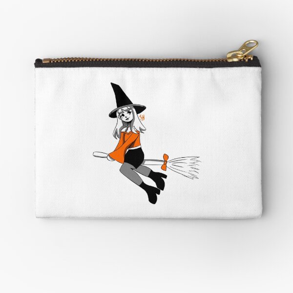 Halloween Cute Witch Girl Zipper Pouch