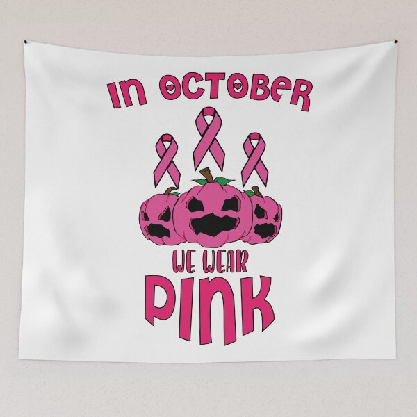 Item preview, In October We Wear Pink Pumpkin Plaid designed and sold by bahicharafe.