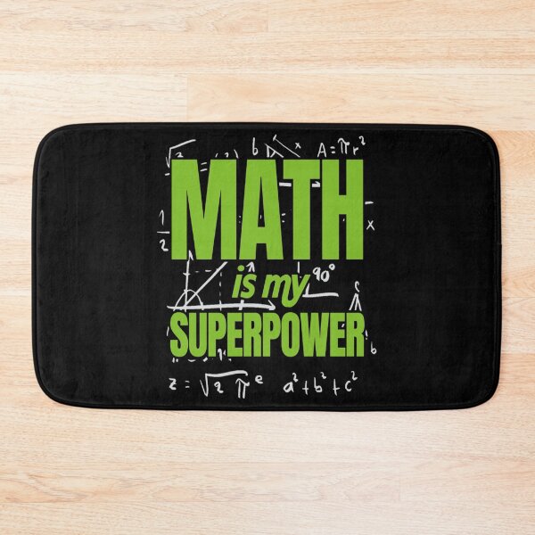 Aperçu de l'œuvre Superpuissance Étudiant de professeur de mathématiques drôle Un t-shirtMath Is My Superpower créée et vendue par CampMoru.