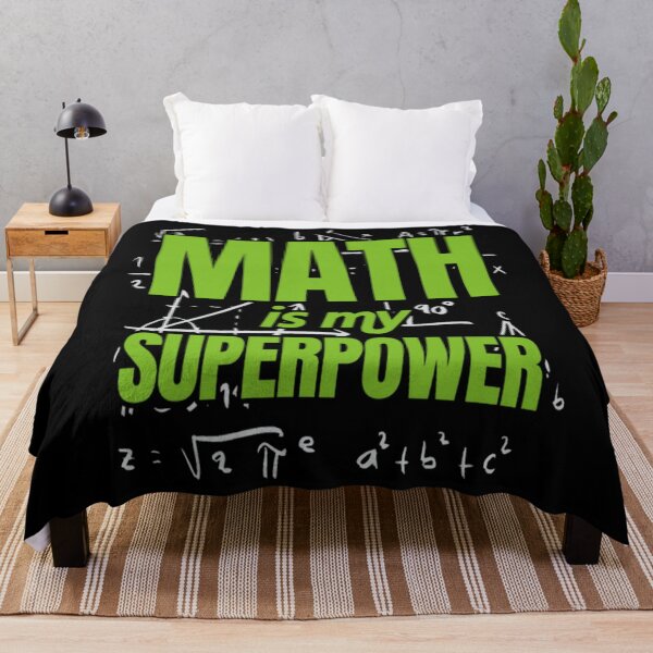 Aperçu de l'œuvre Superpuissance Étudiant de professeur de mathématiques drôle Un t-shirtMath Is My Superpower créée et vendue par CampMoru.