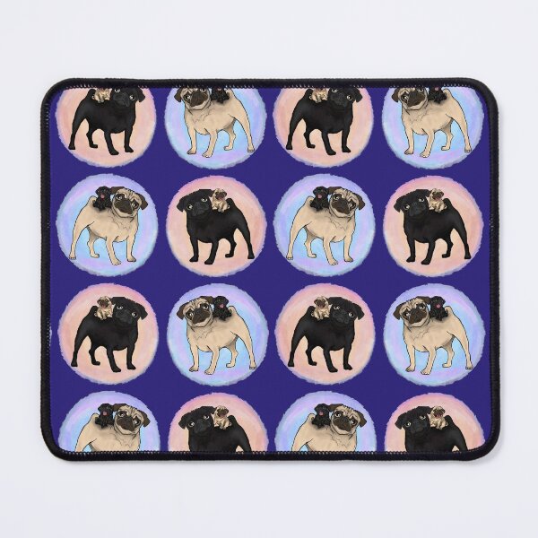 Item preview, Puggyback Ride repeating circle pattern / print- alternative layout and colours designed and sold by FivePugs.