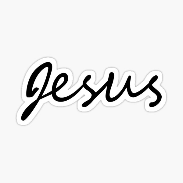 "Jesus' Name" Sticker for Sale by SaviorStickr Redbubble