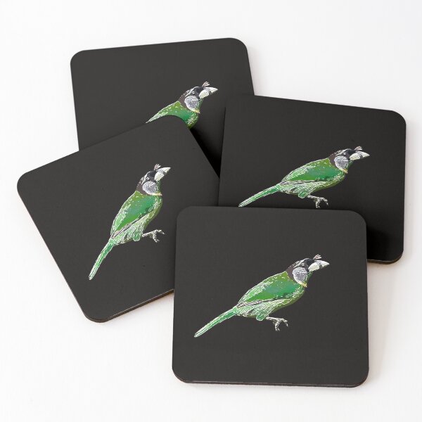 Item preview, Fire-Tufted Barbet White Alternate Design  designed and sold by designsasstultd.