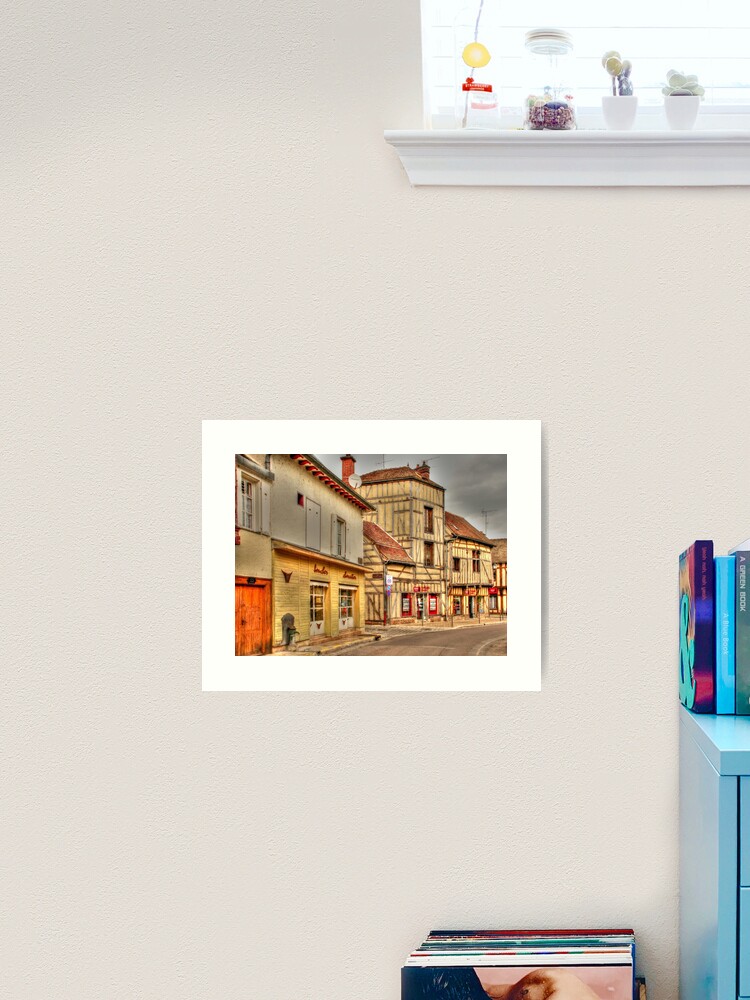 Thumbnail 2 of 3, Art Print, Street in Troyes France designed and sold by MaluC.