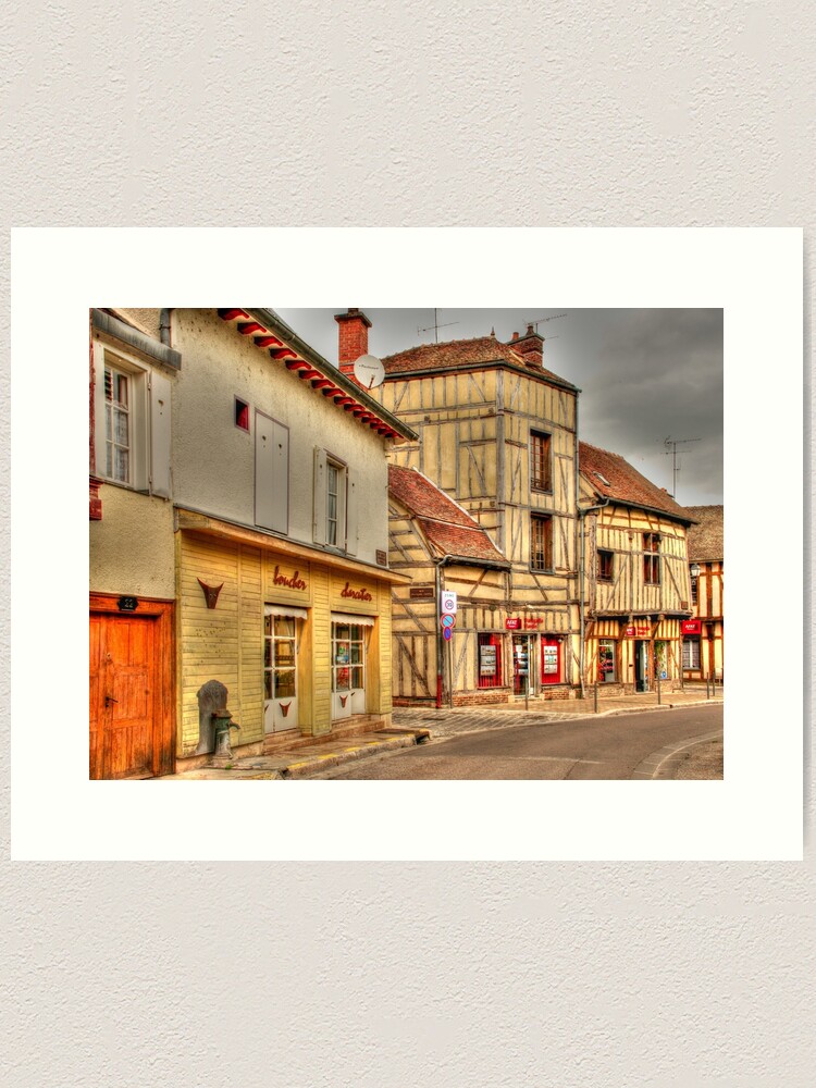 Thumbnail 1 of 3, Art Print, Street in Troyes France designed and sold by MaluC.