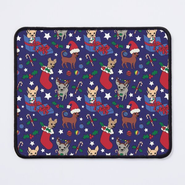 Item preview, Christmas Chihuahua chihuahuas - navy blue designed and sold by LittleBettyMakes.