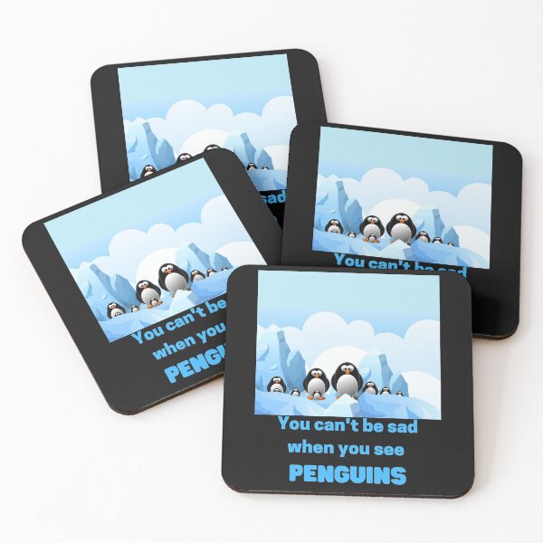 Item preview, You can't be sad when you see penguins - Funny Penguin designed and sold by drawing-valley.