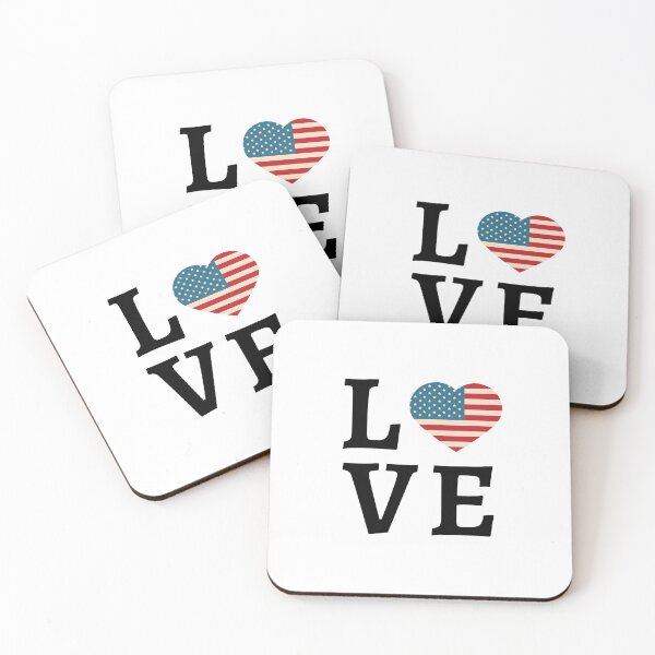 Item preview, American flag Love text designed and sold by Dunn Designs.