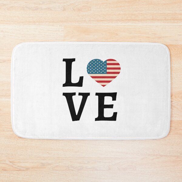 Item preview, American flag Love text designed and sold by Dunn Designs.