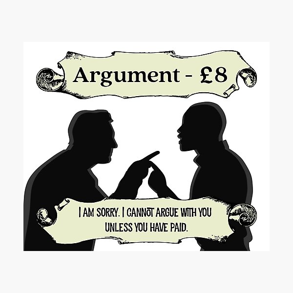 Argument - 8 Pounds Sterling Photographic Print
