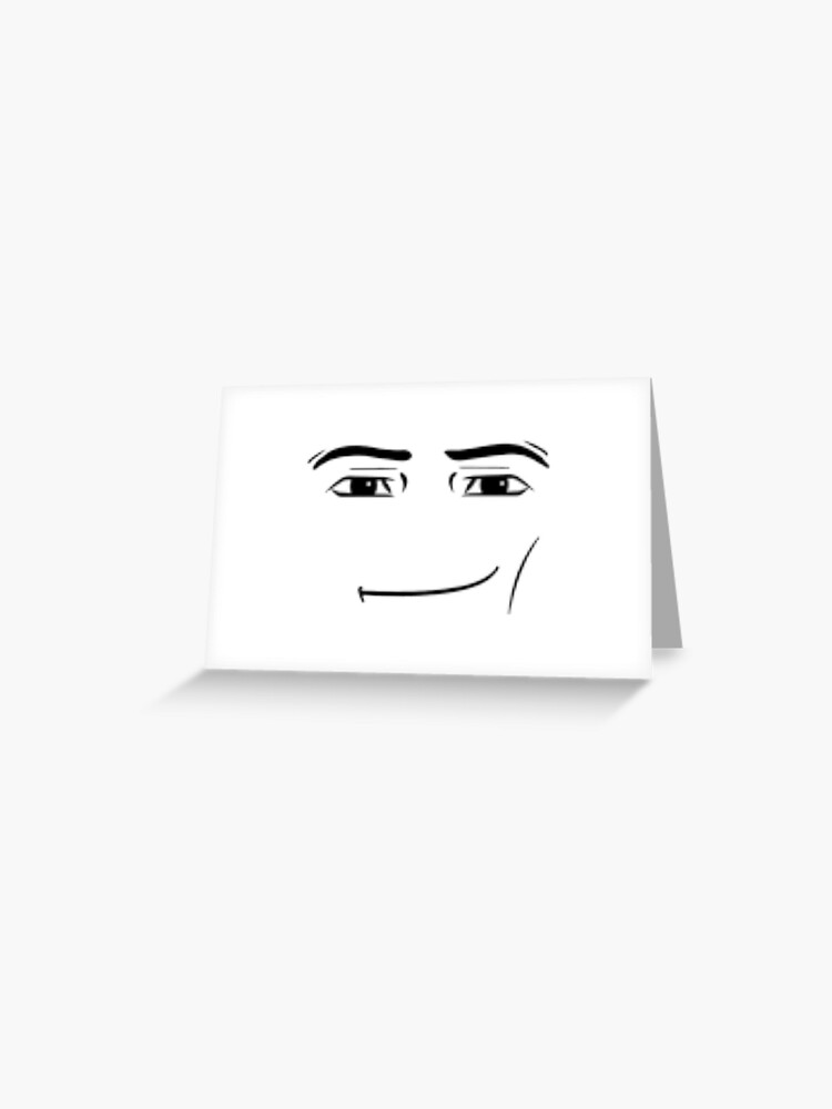 Roblox Default Female Face Smirking Smiling Meme  Greeting Card for Sale  by braelyncollettt