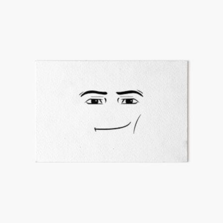 Man Face Roblox | Art Board Print