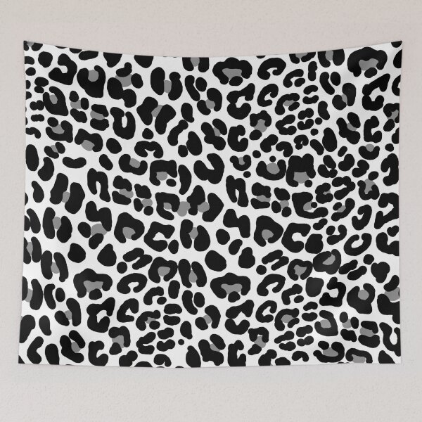 Item preview, Black and White Snow Leopard Print Inspired Pattern designed and sold by Gerhanj.
