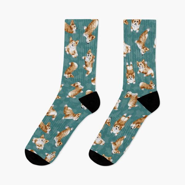 Item preview, Yoga Corgis - dog pattern, corgi, yoga pattern designed and sold by E-dri @ edridesigns.