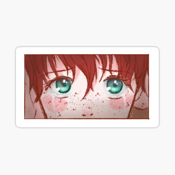 Anime Eyes Drawings Crying Asian Rectangle Stickers - CafePress