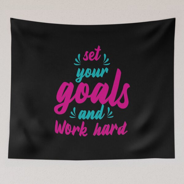 Item preview, Set Your Goals | Work Hard | Typography Motivational Quote designed and sold by Words Have Life Christian T-Shirts & More.